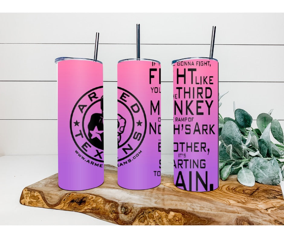 Armed Texans Third Monkey Tumbler