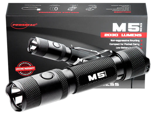 Powertac M5 GEN3 - 2,030 LUMEN EDC FLASHLIGHT