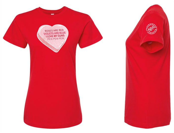 Armed Texan's Outfitters Valentine's Day Love Pews Tee