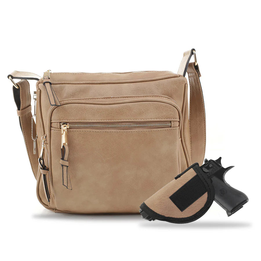 JESSIE JAMES BROOKLYN CONCEALED CARRY LOCK AND KEY CROSSBODY