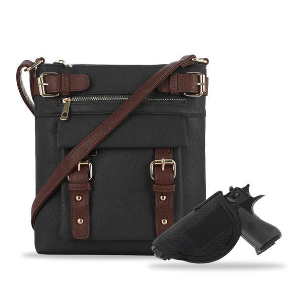 JESSIE JAMES HANNAH CONCEALED CARRY LOCK AND KEY CROSSBODY